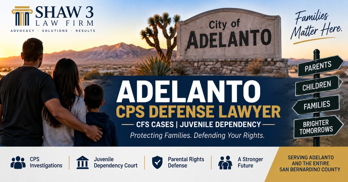 Adelanto CPS Defense Lawyer | CFS Cases