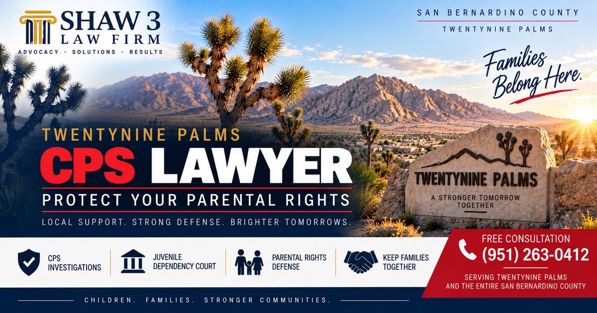 Twentynine Palms CPS Lawyer | Protect Your Parental Rights