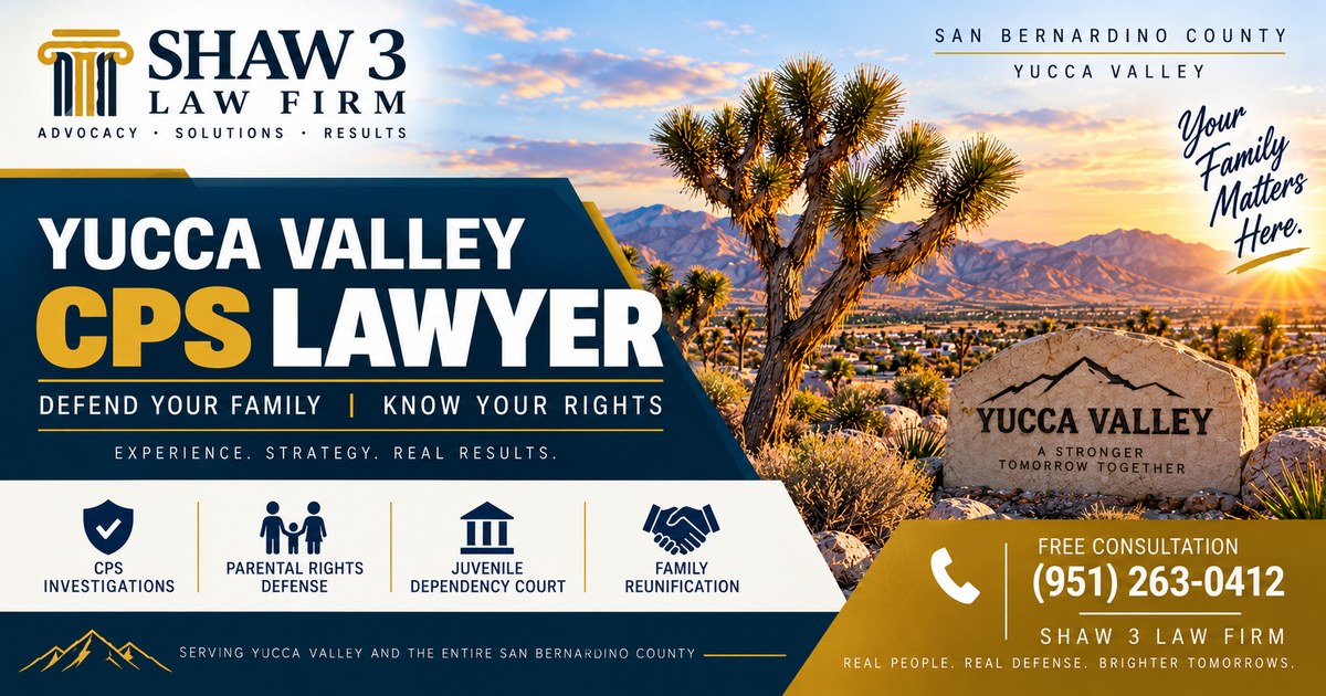 Yucca Valley CPS Lawyer | Defend Your Family | Know Your Rights